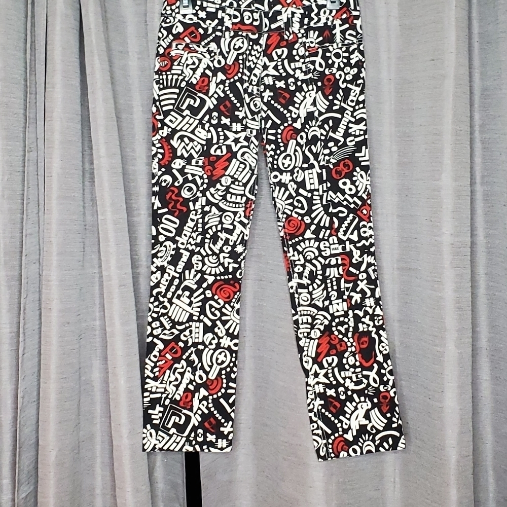 PACO RABANNE GRAPHIC PRINTED TEXT PANTS
